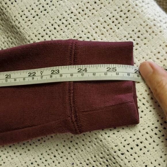 PINK Victoria's Secret Logo Graphic Full Zip Burgandy Sz. XS Hoodie w Pocketz - Picture 9 of 9